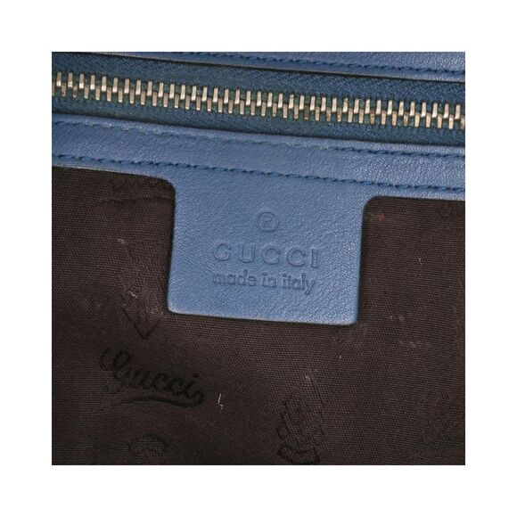 Pre Loved Gucci ssima Icon Bit Satchel Women Blue Messenger Bags - Picture 5 of 8